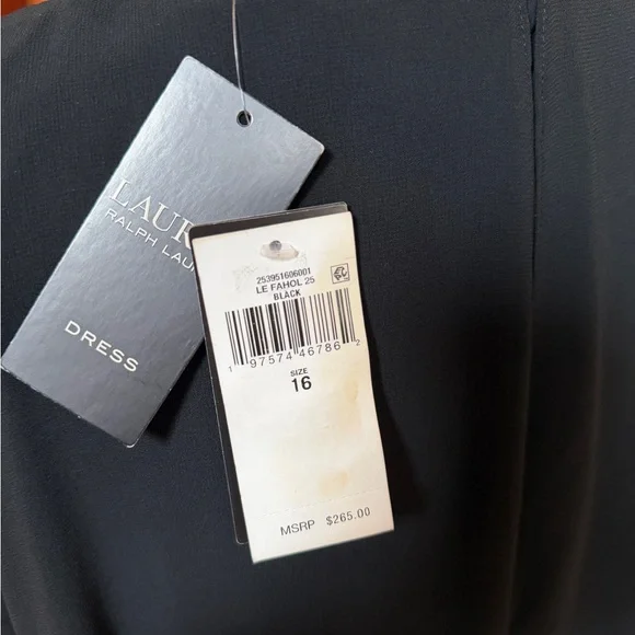 Ralph Lauren Black Sheer-Cape Maxi Dress - Picture 8 of 8